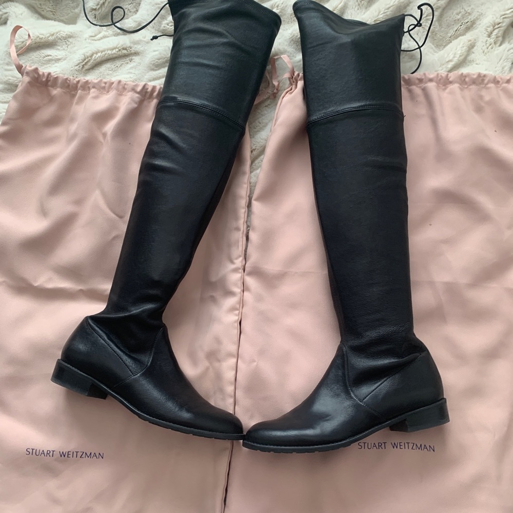 Stuart Weitzman Over-the-knee Lowland Boots, black sz 8